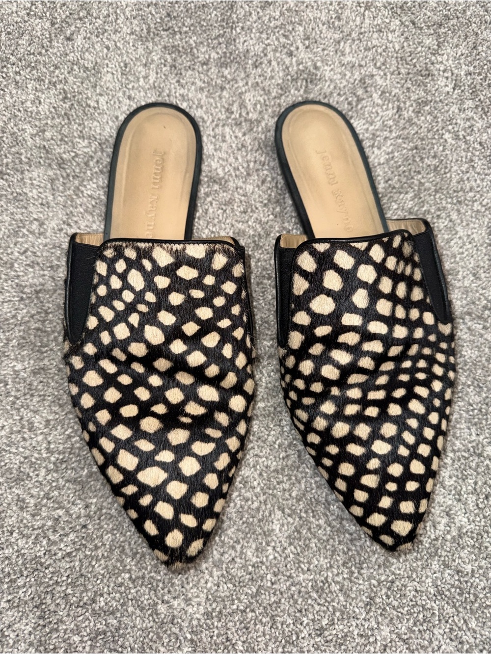 Jenni Kayne Calf Hair Pointed Slip-On Mules